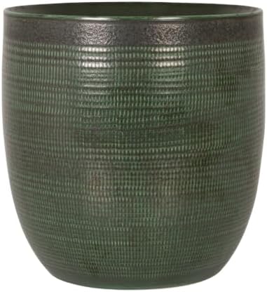 Creative Co-Op Textured Stoneware Planter, Green - Image 4