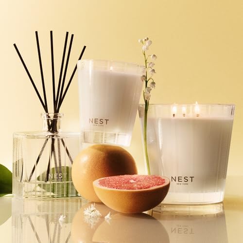 NEST New York Scented Classic Candle, Grapefruit - 8.1 oz - Up to 60-Hour Burn Time - Reusable Glass Vessel - Image 6