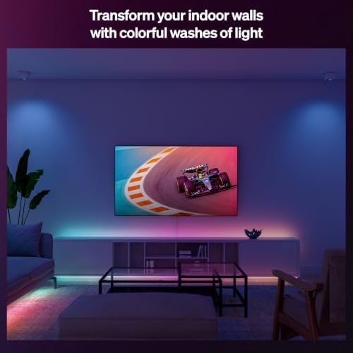 Philips Hue Essential 33-Foot LED Strip Light, RGBIC, Vibrant Color and Ambiance, Flexible Indoor Lighting, Easy Installation, App and Voice Command, Works with Alexa, Google Assistant, and Apple Home - Image 2