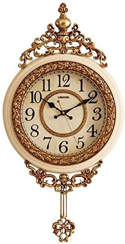 SHISEDECO 29.5" Large Vintage Antique Grandfather Pendulum WallClock,Yellow by SHISEDECO