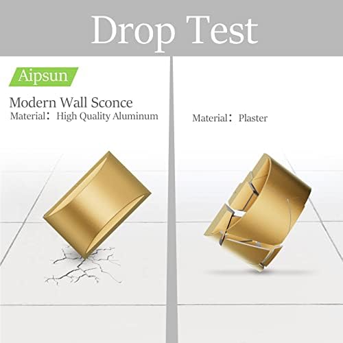Aipsun Gold Wall Sconce Indoor Wall Lights Hardwired Set of 2 Up and Down Wall Mount Light for Living Room Bedroom Hallway Corridor Conservatory Warm White 3000K(with G9 Bulbs) - Image 5