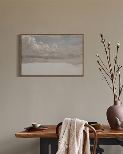 InSimSea Framed Canvas Wall Art Vintage Decor, Home Decor Classical Oil Painting Cloud Study Large Decorations for Living Room, Wall Art for Bedroom Bathroom Gallery, 20"x30" - Image 2