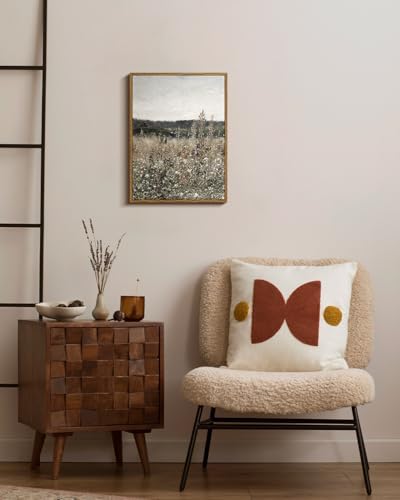 InSimSea Framed Wall Art Vintage Decor, Wildflower Field Meadow, 12x16In - Image 5