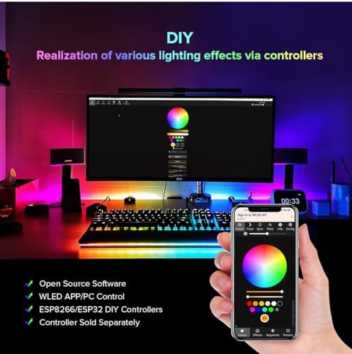 BTF-LIGHTING RGB+Cool White SK6812 LED Strip 16.4FT 300LED DC12V IP68 - Image 6