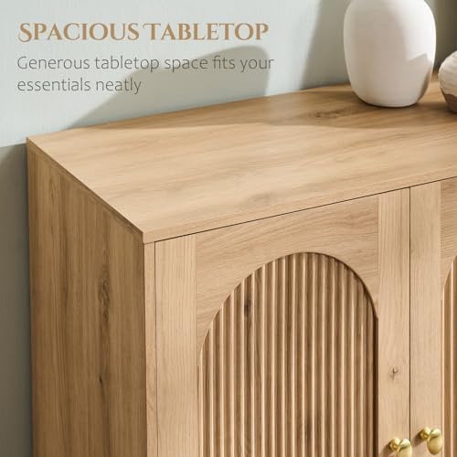 IFBUY 61.75" W Mid Century Modern TV Stands for Living Room, Natural Oak - Image 5