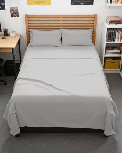 Full XL Sheets - 4 Piece Full XL Sheet Set - Soft & Cooling - French Grey by CGKUnlimited