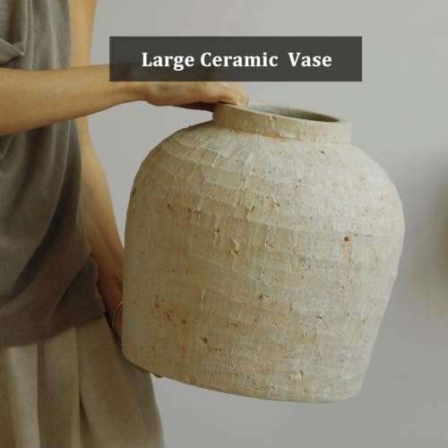 Large Ceramic Vase, Rustic Farmhouse Terracotta Vase for Home Decor - Image 6