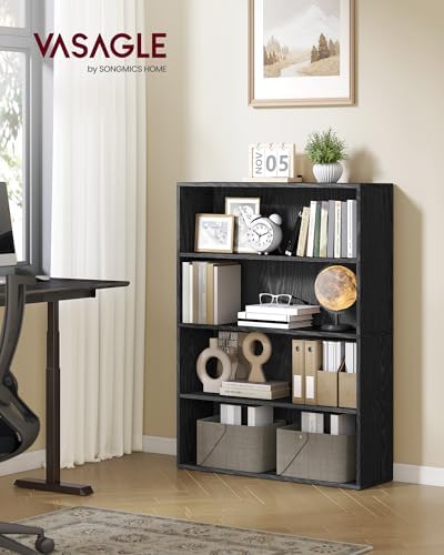 VASAGLE 4-Tier Bookshelf, Storage Organizer, 31.5 x 9.4 x 42.5 Inches - Image 2