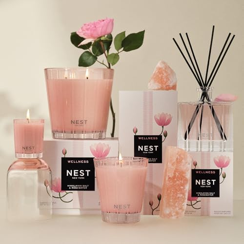 NEST New York Scented Classic Candle, Himalayan Salt & Rosewater - 8.1 oz - Up to 60-Hour Burn Time - Reusable Glass Vessel - Image 5