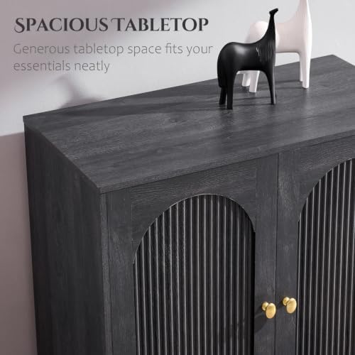IFBUY 61.75" W Mid Century Modern TV Stands for Living Room, Dark Grey - Image 4