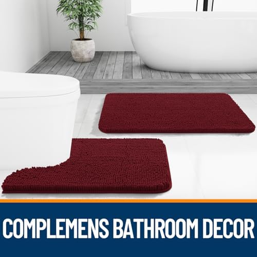 OLANLY Large Bathroom Rugs 70x46, Extra Soft Absorbent Chenille Bath Rugs - Image 7