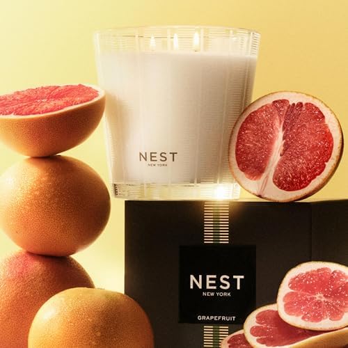 NEST New York Scented 3-Wick Candle, Grapefruit - 21.2 oz - Up to 100-Hour Burn Time - Reusable Glass Vessel - Image 5