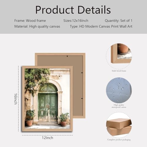skysoon Mallorca Green Door Wall Art, Boho Mediterranean Architecture Print - Image 7