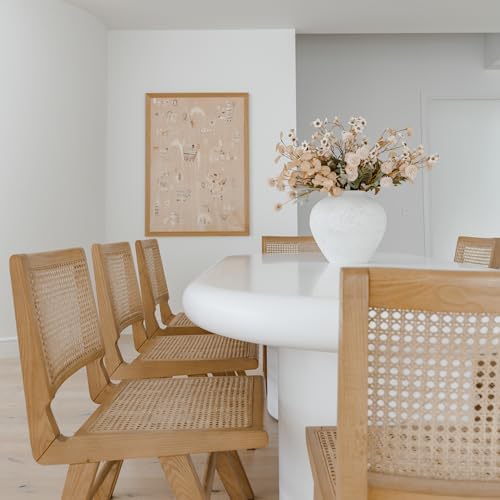 SilkSerenade Large White Round Vase for Flowers & Table Centerpieces - 11 Inch Rustic Textured Earthy Stone Look, Matte Big Vessel Decorative Arina Modern Farmhouse Wabi Sabi Decor Living Dining Room - Image 5