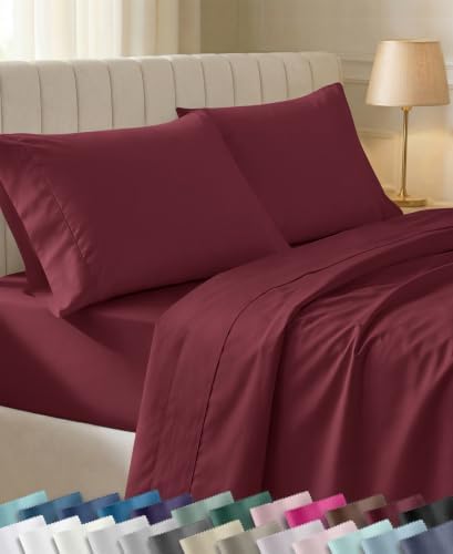 California Design Den Soft 100% Cotton Sateen Twin XL Bedsheets, 3 Pcs Set by CaliforniaDesignDen