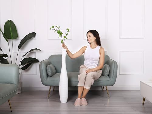 Leewadee Large Floor Vase 34 inches Polyresin for Pampas Grass, Dried Flowers - Image 4