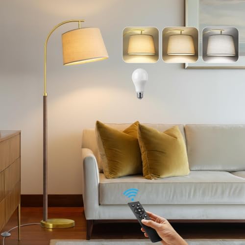 Real Wood Floor Lamps for Living Room Bedroom, 62" Mid Century Modern Lamp by G-SAFAVA