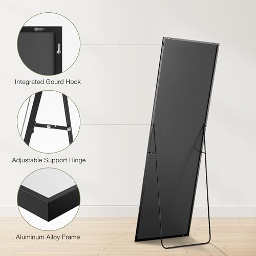 OLIXIS 64"x21.5" Full Length Mirror with Stand, Body Mirror - Image 5