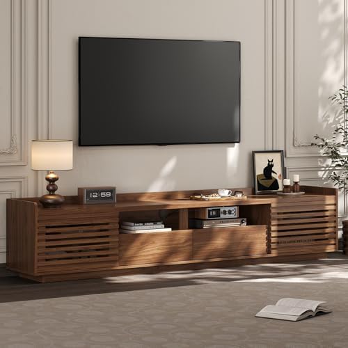 ONBRILL 78.7"TV Stand for TV Up to 85",Mid-Century Modern TV Console Walnut by ONBRILL