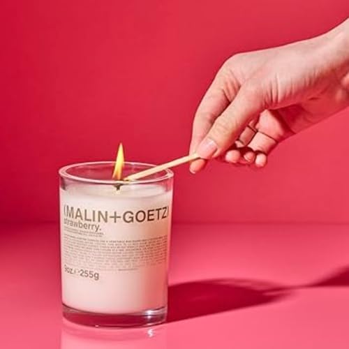 MALIN+GOETZ 9oz Scented Candle | Hand-Poured Soy Wax with Unique Fragrance Blends | Clean-Burning, Vegan & Cruelty-Free | Bergamot, Sage, Otto, Tomato, Strawberry, Cannabis, Dark Rum & Leather - Image 6