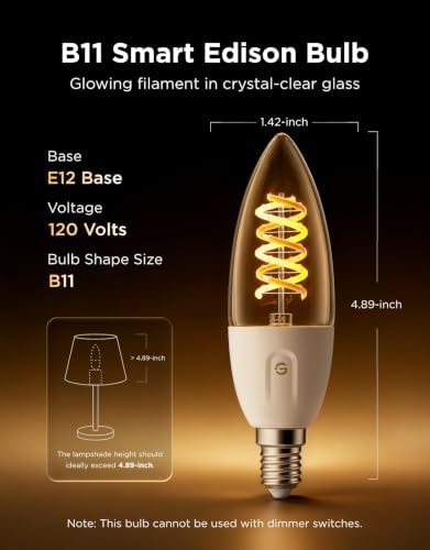Govee E12 LED Candle Bulb, Smart Chandelier Light Bulbs for Living Room - Image 2