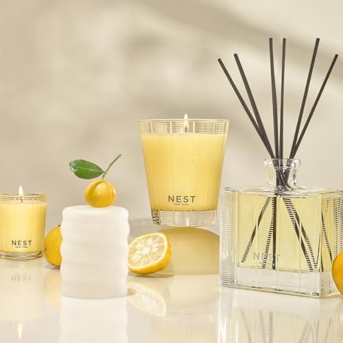 NEST New York Reed Diffuser, Sunlit Yuzu & Neroli - The Wellness Collection - 5.9 fl oz - Fragrance for Up to 90 Days - Reusable, Refillable Glass Holder - Includes 8 All-Natural Reed Sticks - Image 6