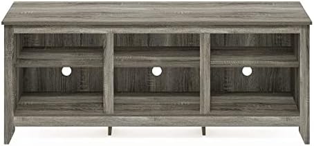 Furinno Jensen TV Stand for TV up to 65 Inch, 2-Tier Grey Entertainment Center, TV Console with Cable Management, for Living Room, Bedroom, Grey Oak - Image 6