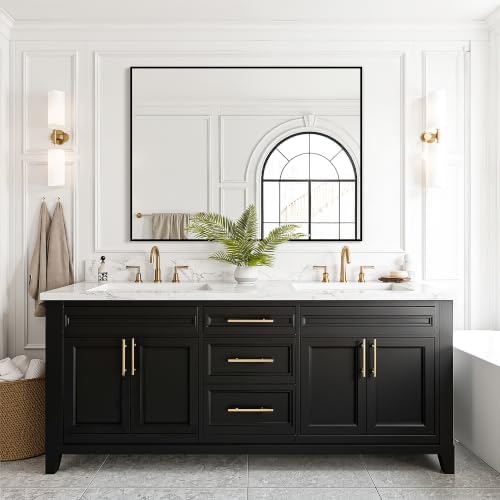 FICTOR Bathroom Vanity Mirror for Over Sink, 30" x 40", Black - Image 6