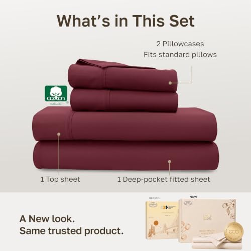 California Design Den 100% Cotton Sateen Full Size Bed Sheets Set - Image 3