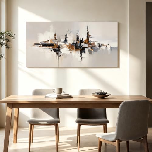 Grey Color Block Abstract Canvas Wall Art Decor For Living Room Decor 20×40 - Image 4