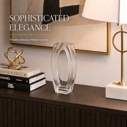 Glass - Vase - Clear - 12.6" Height - Heavy Durable - Made in Europe - by Barski - Image 5