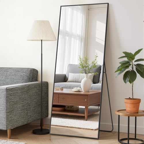 Mirror Full Length 64"x21", Rectangle Full Body Floor Mirrors with Stand by SageNest