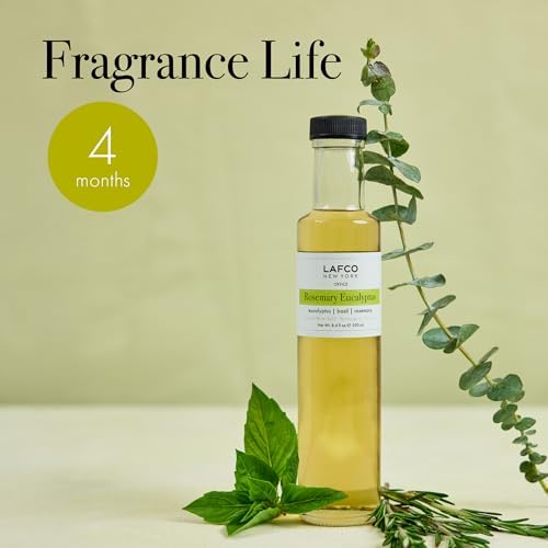 LAFCO New York Reed Diffuser Refill, Rosemary Eucalyptus - 8.4 oz - Up to 4-Month Fragrance Life - Includes Natural Wood Reeds - Free of Dyes & Propellants - Made in the USA - Image 4