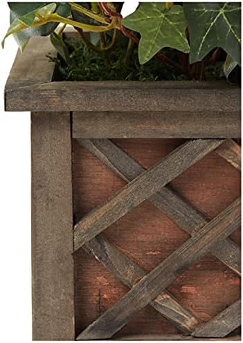Nearly Natural 34 in Artificial Bougainvillea Topiary with Wood Box - Image 5