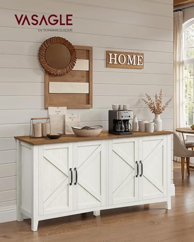 VASAGLE Buffet Cabinet, Coffee Bar, Adjustable Shelf - Image 2