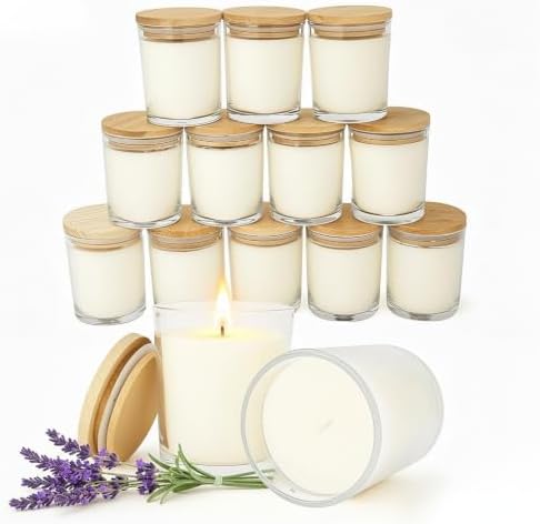 12 PCS 6oz Lavender Scented Candles Set, Pure Soy Wax Aromatherapy Candles | Relaxing Home Fragrance, Bulk Gift Box for Wedding, Party Favors, Spa & Decor. by Trxvxo