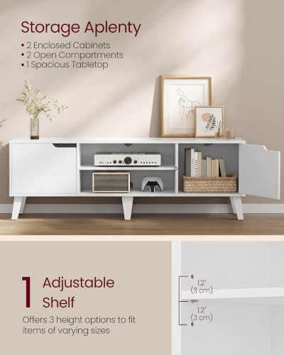VASAGLE TV Stand for 65'' TV, Entertainment Center with Adjustable Shelf - Image 3