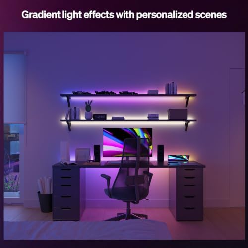 Philips Hue Essential 33-Foot LED Strip Light, RGBIC, Vibrant Color and Ambiance, Flexible Indoor Lighting, Easy Installation, App and Voice Command, Works with Alexa, Google Assistant, and Apple Home - Image 5