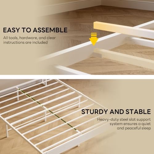 LIKIMIO Queen Bed Frame with Storage Headboard and Charging Station - Image 6
