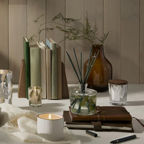 Thymes Frasier Fir Reed Diffuser Set – Includes Reeds, Fragrance Oil, and Frosted Glass Bottle – Fragrance Oil Diffuser – Room Fresheners – Luxury Home Decor – Green & Clear (Pine Needle, 7.75 fl oz) - Image 2