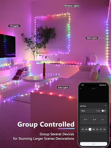 BrizLabs Smart RGB Fairy Lights, 66 ft 200 LED Alexa/Google Home Compatible - Image 6