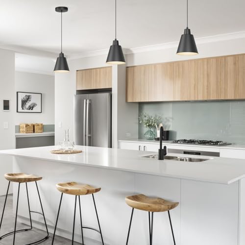 Black Pendant Light Kitchen Island, Hanging Kitchen Lights, 3-Pack - Image 2