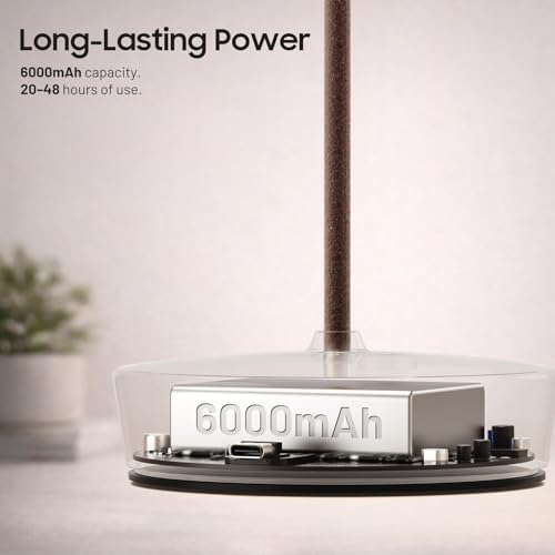 Rechargeable Cordless Table Lamp, 6000mAh Battery Table Light - Image 6