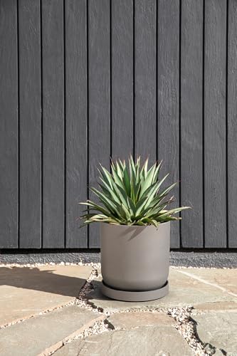 Veradek Mason Series Lima Planter & Drip Tray - Large Round Outdoor Planter - Image 4