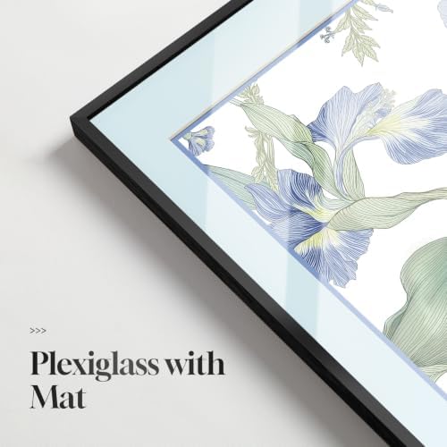 Framed Vintage Blue Floral Bird Botanical Wall Art for Living Room, 2 Piece - Image 4