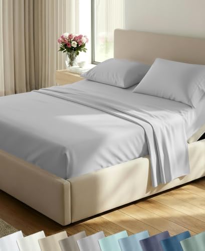 California Design Den 100% Cotton Sateen Split King Bed Sheet Set, 5 Pcs by CaliforniaDesignDen