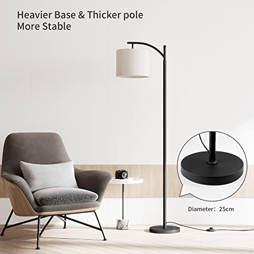 SUNMORY Arc Floor Lamp, Modern Floor Lamp with Remote Control and 9W Bulb - Image 6