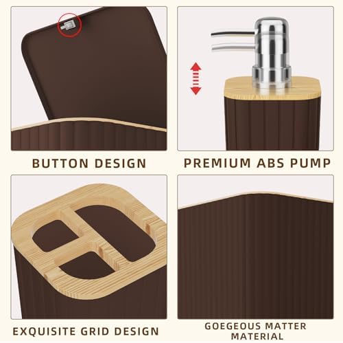 XLHOMO Bathroom Set - 25PC Brown Bathroom Set with Shower Curtain and Rugs - Image 7