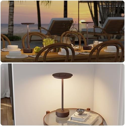 TBBGA 2 Pack Rechargeable Table Lamps Cordless, 5000mAh Outdoor Table Light - Image 5