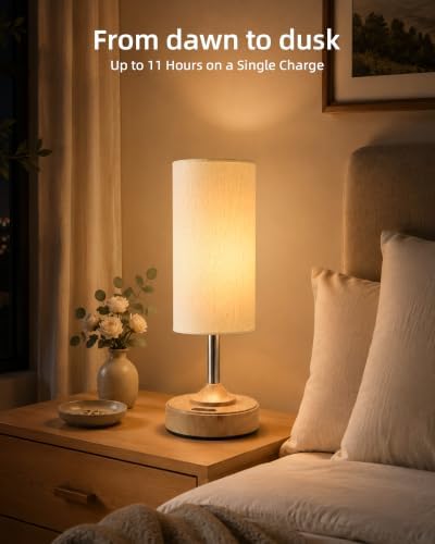 EZVALO Dimmable Cordless Table Lamp, Small Ambient Light with Timer - Image 6